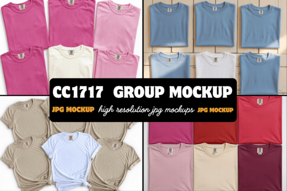 Download Comfort Colors 1717 Group Mockups - Mockups Collection