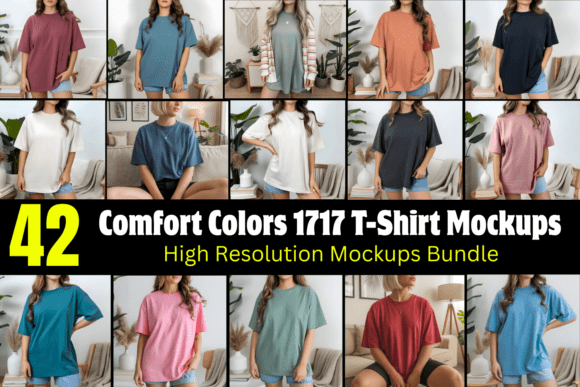 Download Comfort Colors 1717 T-Shirt Mockups - Mockups Collection