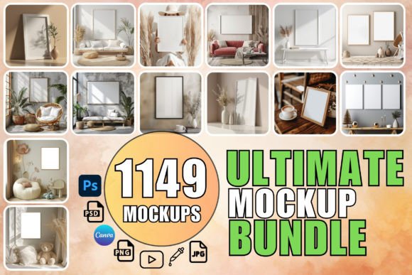 Download Frame Mockup Bundle Canvas Mockup Bundle - Premium Bundle